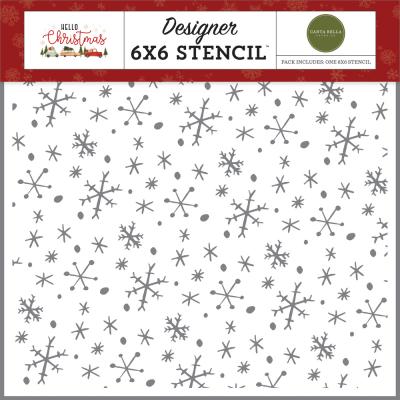 Carta Bella Hello Christmas Stencil - Wonderland Snowflakes